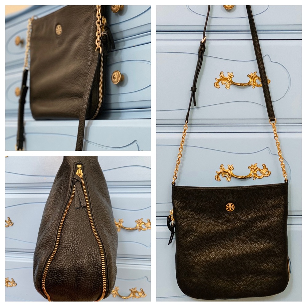 TORY BURCH Brody Swingpack Black leather crossbody